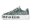 画像2: Unisex Tie-dye canvas platform lace-up sneakers shoes  ユニセックス 男女兼用タイダイキャンバス厚底レースアップスニーカー (2)