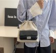 画像6: Linen Canvas & Leather Quilted Point Portable Bucket Tote Shoulder Backpack Bag　男女兼用ユニセックスリネンキャンバス&レザーキルティングポイントバッグ付きポータブルバケットトートショルダーバックパックバッグ (6)