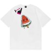 画像2: Watermelon Smile Round Neck T-Shirt   ユニセックス男女兼用スイカウォーターメロンスマイルプリント半袖 Tシャツ (2)