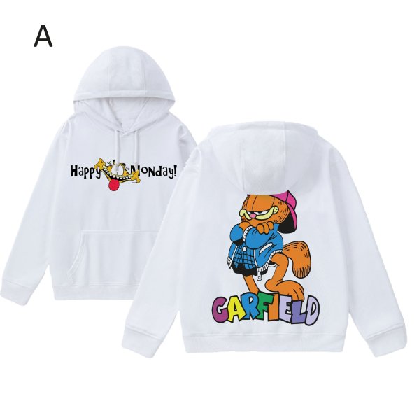 画像1: Unisex American Garfield & Friends Print Hoodie　 男女兼用ユニセックス アメリカン ガーフィールド &ゆかいな仲間たちプリントフーディ (1)