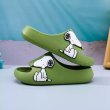 画像14: Snoopy Deformed Heart flip flops soft bottom sandals slippers Beach sandals  ユニセックス男女兼用 スヌーピー ハート フリップフロップ  シャワー ビーチ サンダル (14)