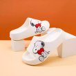 画像2: Snoopy Deformed Heart flip flops soft bottom sandals slippers Beach sandals  ユニセックス男女兼用 スヌーピー ハート フリップフロップ  シャワー ビーチ サンダル (2)