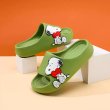 画像3: Snoopy Deformed Heart flip flops soft bottom sandals slippers Beach sandals  ユニセックス男女兼用 スヌーピー ハート フリップフロップ  シャワー ビーチ サンダル (3)