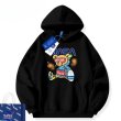 画像2: NASA×Bear Zip Up Hoodie sweater  ユニセックス男女兼用NASAナサ×ベア熊プリントジップアップフーディスウェットパーカー (2)