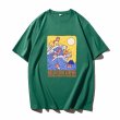 画像2: Ukiyo-e Surf Dog Round Neck T-Shirt   ユニセックス男女兼用浮世絵サーフドッグプリント半袖 Tシャツ (2)