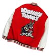 画像2: Bugs Bunny embroidered baseball jacket Stadium jumper   blouson   ユニセックス 男女兼用バッグスバニー刺繍ベースボールジャケットスタジアムジャンパージャケット スタジャン ブルゾン (2)