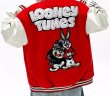 画像8: Bugs Bunny embroidered baseball jacket Stadium jumper   blouson   ユニセックス 男女兼用バッグスバニー刺繍ベースボールジャケットスタジアムジャンパージャケット スタジャン ブルゾン (8)