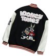 画像3: Bugs Bunny embroidered baseball jacket Stadium jumper   blouson   ユニセックス 男女兼用バッグスバニー刺繍ベースボールジャケットスタジアムジャンパージャケット スタジャン ブルゾン (3)