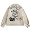 画像3: Unisex LOVE&PEACE&Jesus Graphic Jean Jacket ユニセックス 男女兼用ラブ＆ピース＆ジーザスグラフィックGジャンデニムジャケットブルゾン (3)