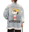 画像1: Aged Snoopy retro denim jacket G-jean 　レトロスヌーピーデニムジャケットGジャン (1)