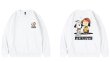 画像3: Unisex Snoopy & Charlie Brown print sweatshirt　ユニセックス男女兼用スヌーピー＆チャーリーブラウンプリントスウェットトレーナープラスサイズあり (3)