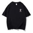 画像5: One Point Dancing Astronaut Round Neck T-Shirt   ユニセックス男女兼用ワンポイントダンシング宇宙飛行士プリント半袖 Tシャツ (5)