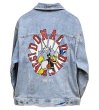 画像1: Unisex Donald Duck embroidered denim jacket　ユニセックス 男女兼用ドナルドダック刺繍Gジャンデニムジャケットブルゾン (1)