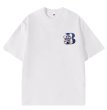 画像1: unisex  Bearbrick & B short-sleeved T-shirt　ベアブリック＆Bラウンドネック Tシャツ ユニセックス 男女兼用 (1)