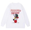 画像1: Heavy double yarn Snoopy Girl & Woodstock print long sleeveT-shirt  ヘビーダブルヤーンスヌーピーガール＆ウッドストックプリント長袖Tシャツ (1)