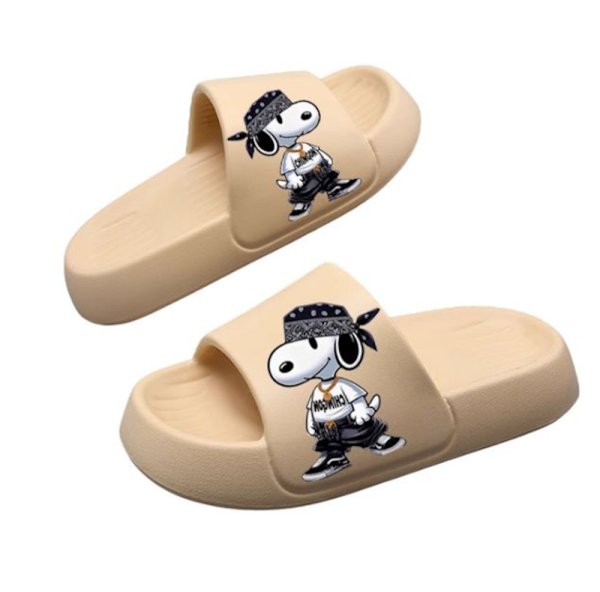 画像1: Unisex snoopy bandana Soft Sole Sandal Slippers  Beach sandals  ユニセックス男女兼用バンダナスヌーピーフリップフロップ  シャワー ビーチ サンダル (1)