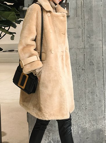 Women Real Sheep Skin Fur Coat Jacket リアルシープスキンムートン