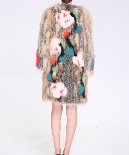 womens fur coats colored real fox fur coat Jacket Coat リアル