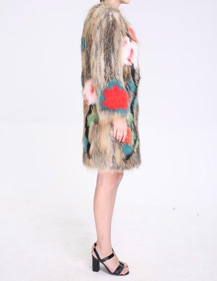 womens fur coats colored real fox fur coat Jacket Coat リアル