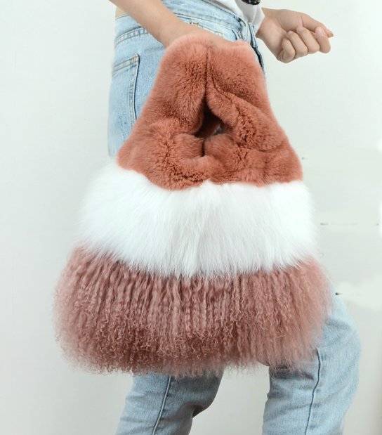 Real Rabbit Fox Mongolian fur tote bag リアルラビット＆フォックス