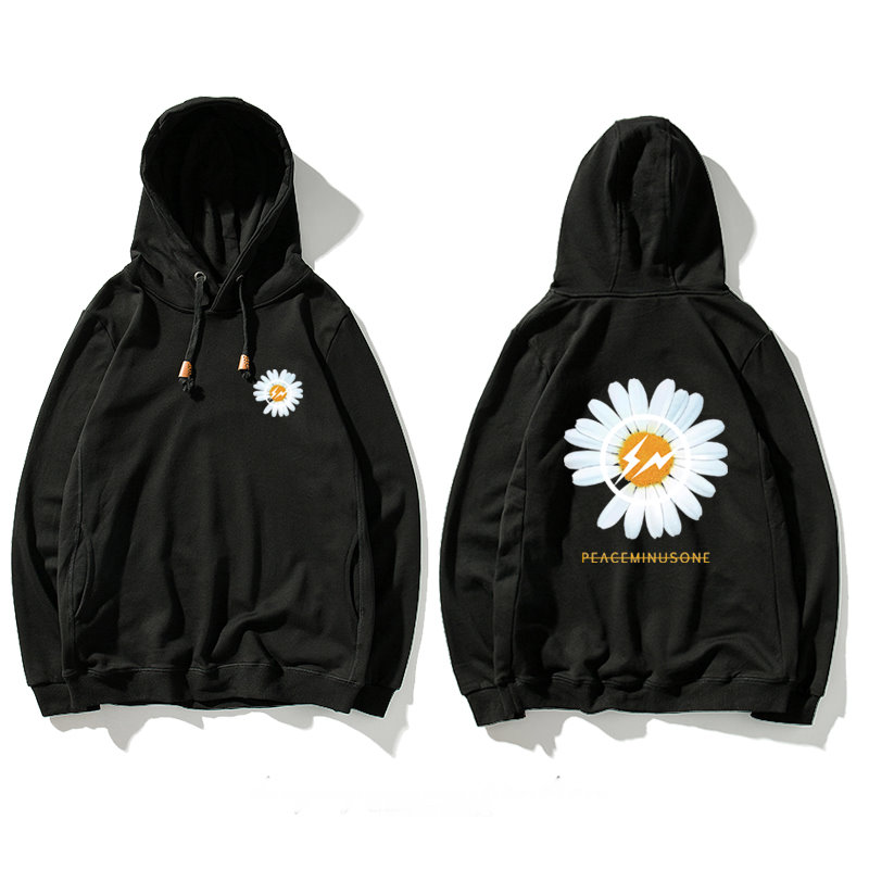 Men's small daisies hooded sweater loose hood Parker Trainer