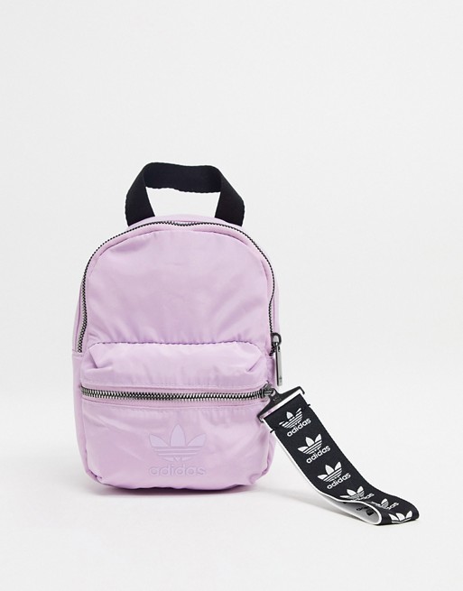 adidas Originals trefoil logo mini backpack in lilac アディダス