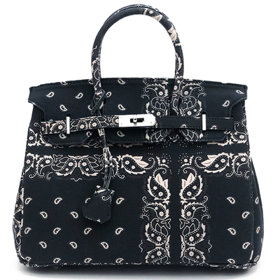 Paisley pattern Birkin style tote bag Messenger bag ユニ