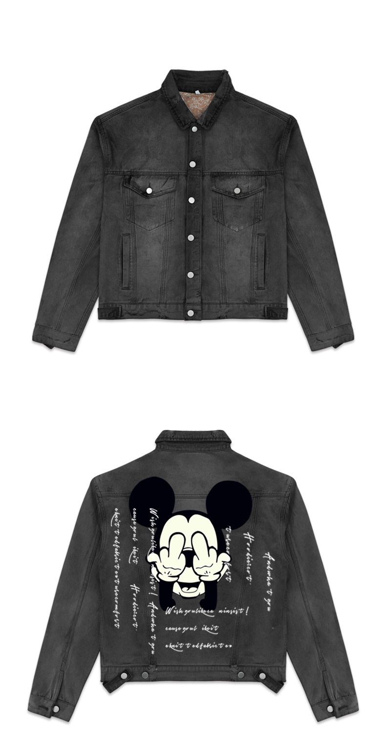 MICKEY,INC MICKEY MOUSE ミッキーマウス デニムジャケット Gジャン