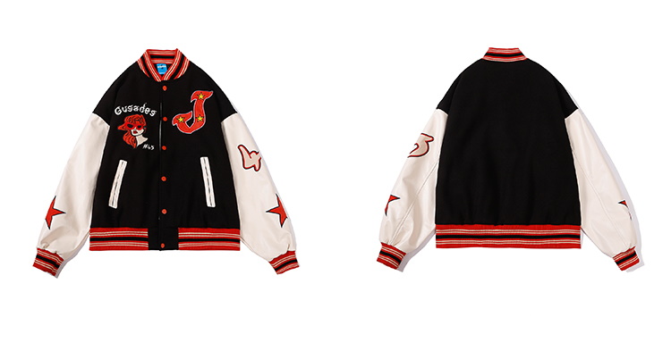 Unisex Girl J Logo Stadium Jumper Baseball Jacket uniform jacket