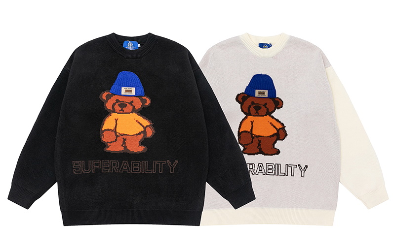 美品・定価以下】EXAMPLE BB BEAR SWEATER ニットシャツの