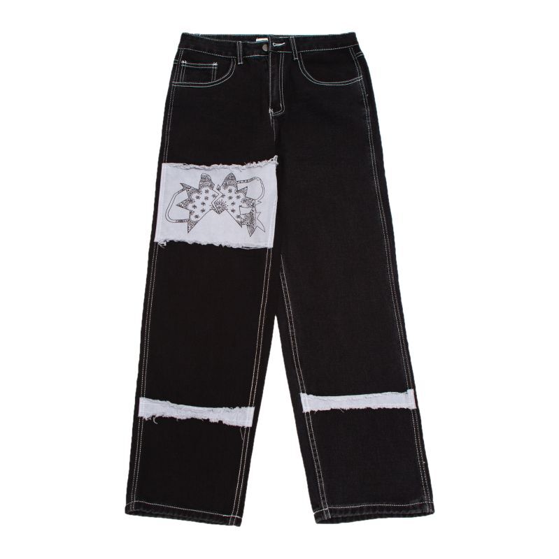 完売商品 定価NEEDLE STRIPE DENIM PANTS - tsm.ac.in