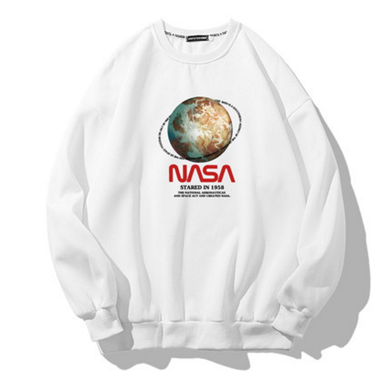 men and women round neck Sweatshirt ユニセックス男女兼用 NASAナサ