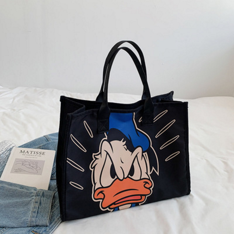 Mickey & Minnie & Donald Duck Canvas Tote Shoulder Bag ユニ