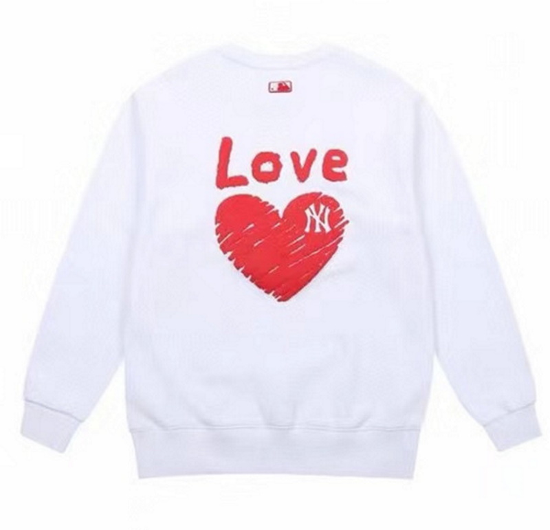 MLB Foaming Love Sweater NY Embroidered Print Puruover ユニ