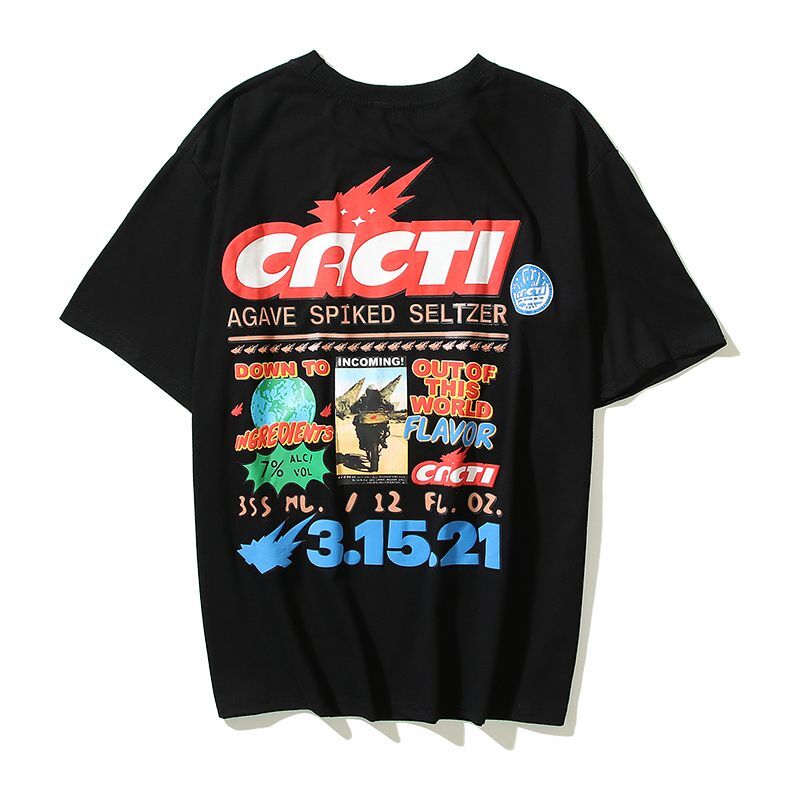 Travis Scott Cacti Down To Earth short-sleeved T-shirt ユニ ...