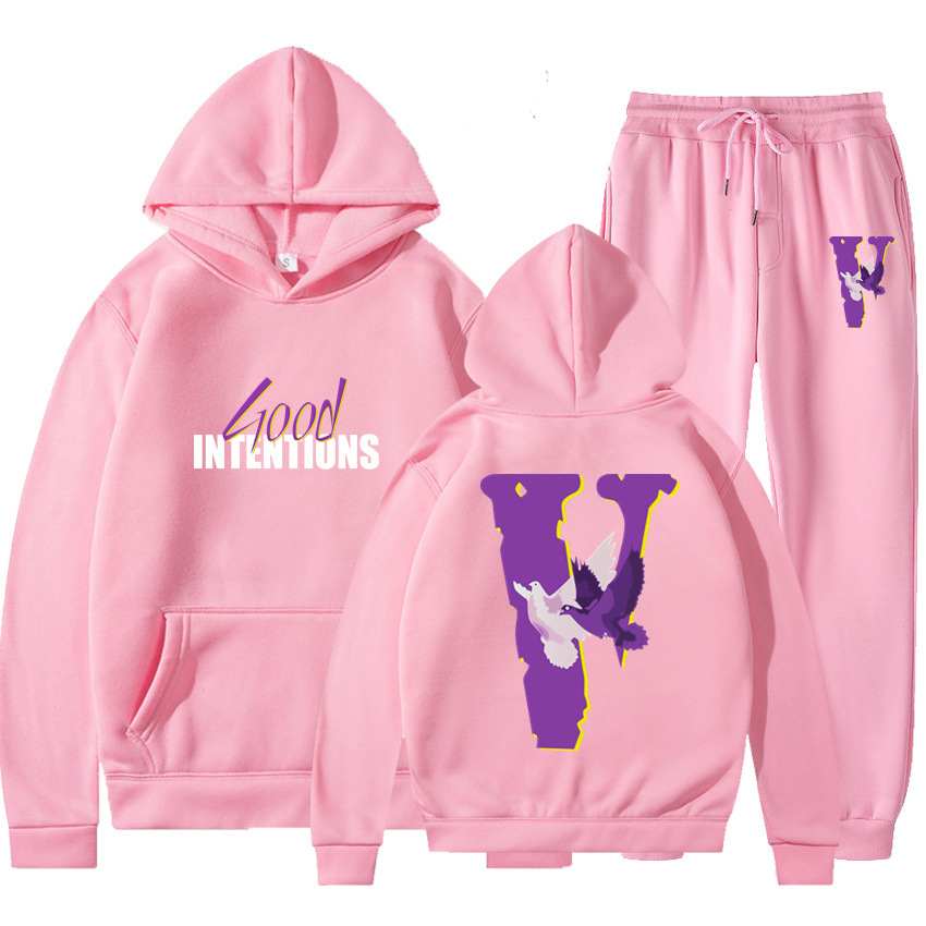 big V flying pigeon setup Hoodie and Pants Set ユニセックス男女