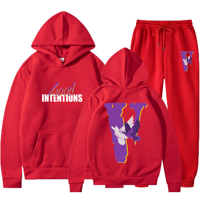 big V flying pigeon setup Hoodie and Pants Set ユニセックス男女