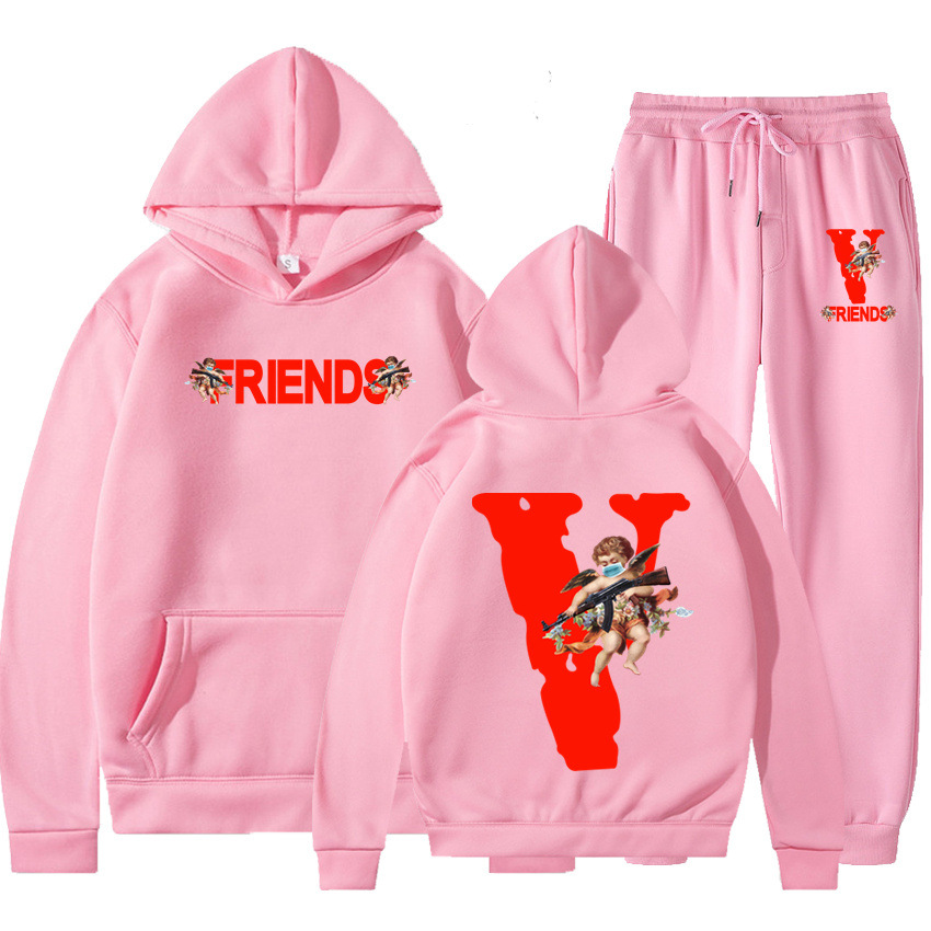 VLONE FRIENDS angel big V setup Hoodie and Pants Set ユニ