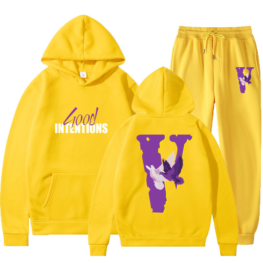 big V flying pigeon setup Hoodie and Pants Set ユニセックス男女