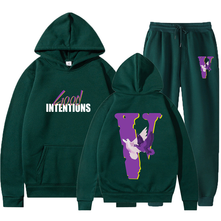 big V flying pigeon setup Hoodie and Pants Set ユニセックス男女