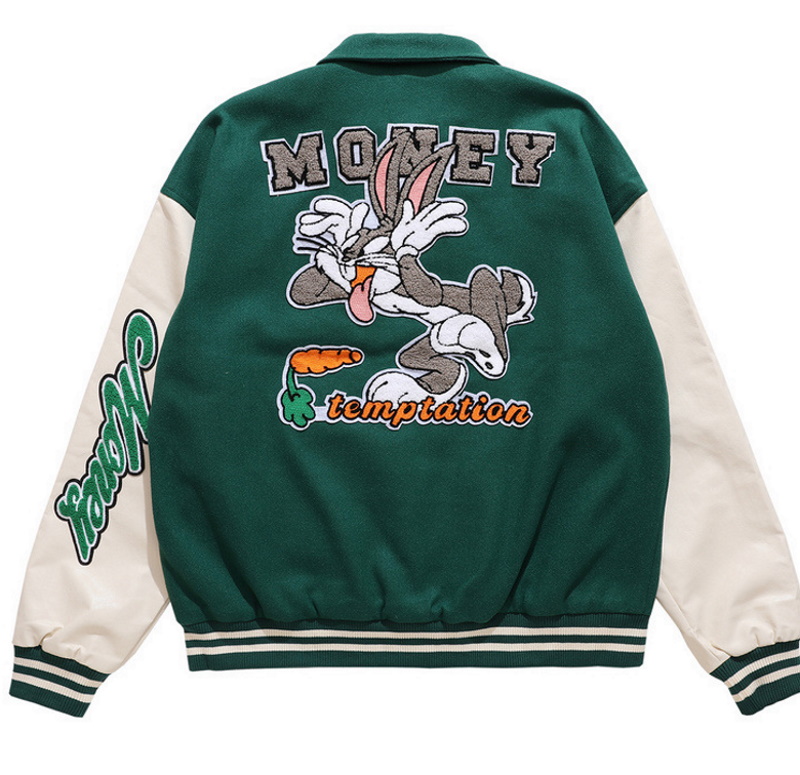 Bucks Bunny embroidery baseball uniform jacket BASEBALL JACKET