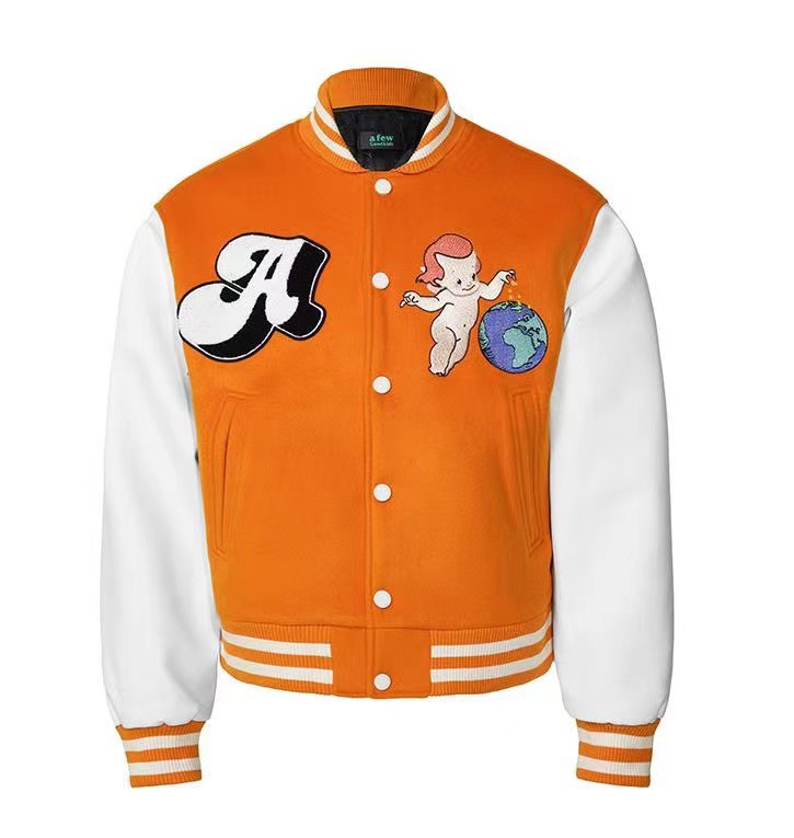 AFGK Earth & Cupid embroidery jacket baseball uniform jacket