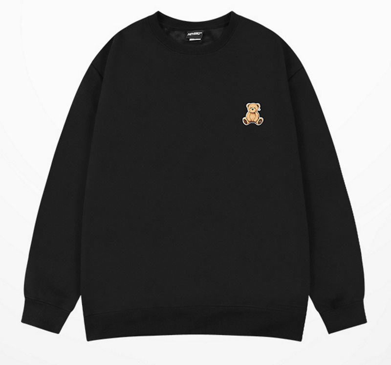 One point bear round neck sweatshirt ユニセックス 男女兼用 ワン