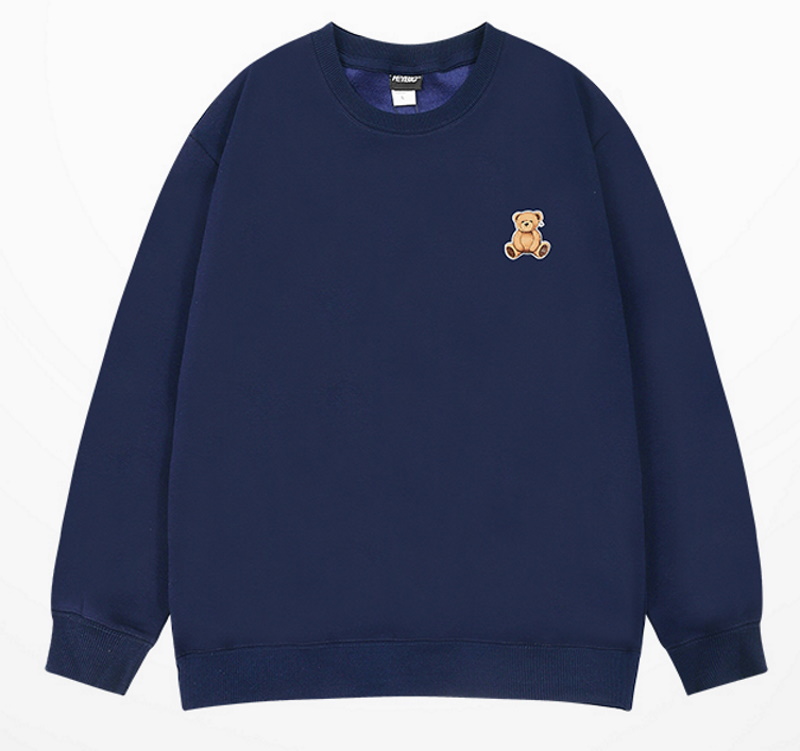 One point bear round neck sweatshirt ユニセックス 男女兼用 ワン