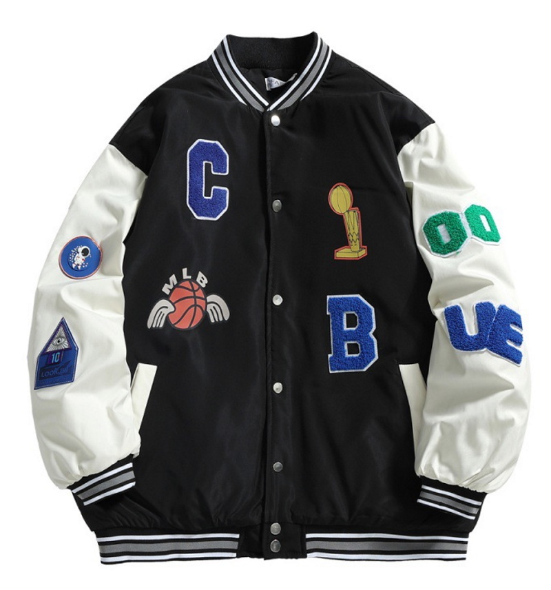 NASA x MLB logo embroidery jacket baseball uniform jacket blouson