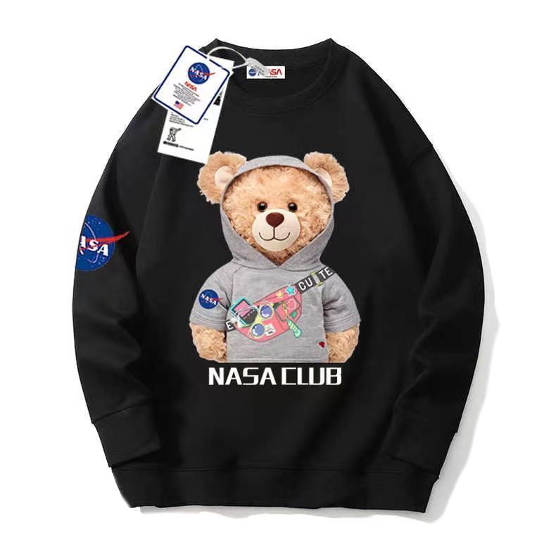 unisex NASA x Hoodie Bear Print pullover ユニセックス 男女兼用