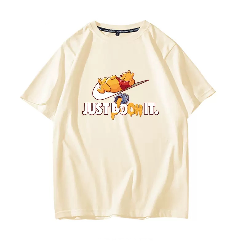 JUST Pooh it Print Tshirts ユニセックス男女兼用 熊のプーさん 