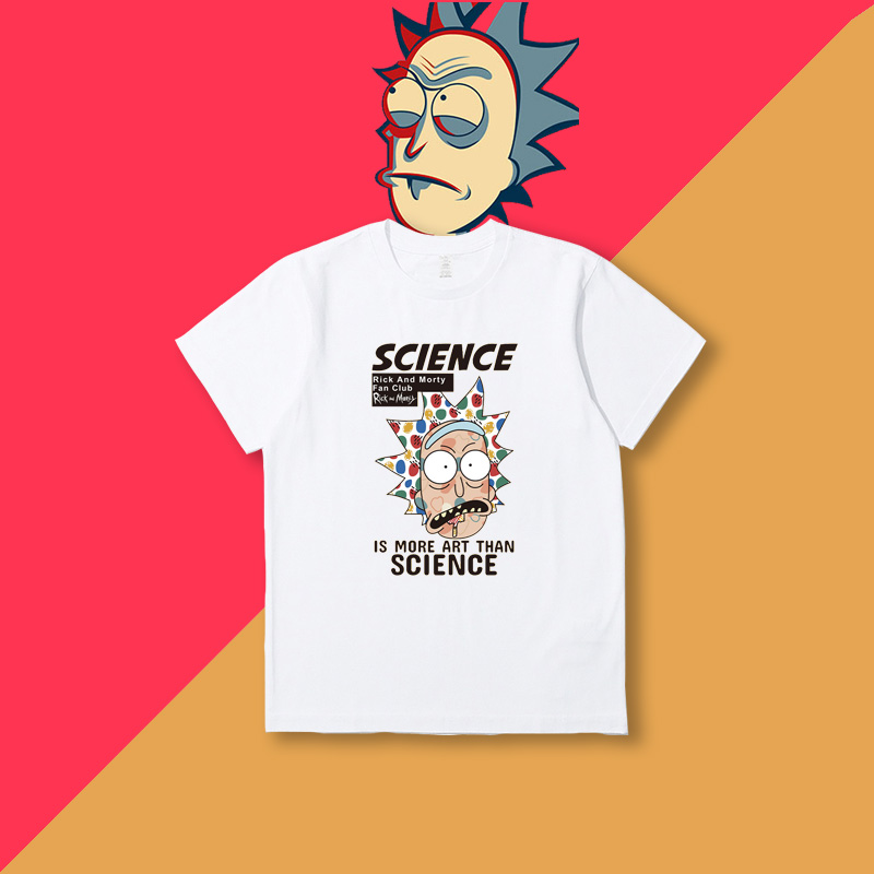 Rick and Morty Rick print short sleeveTshirts ユニセックス男女兼用