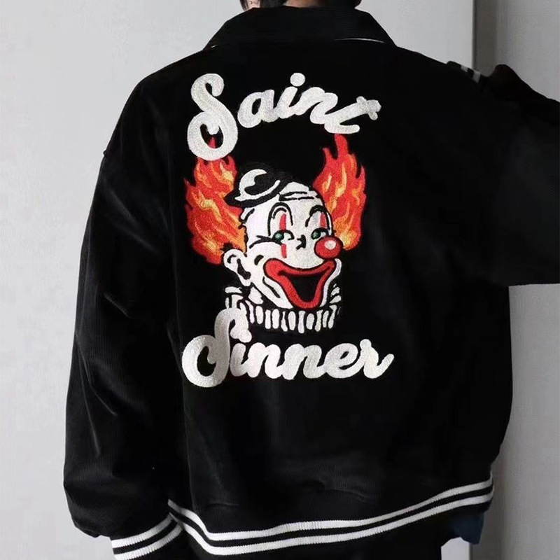Joint clown embroidery stadium jacket baseball uniform jacket 