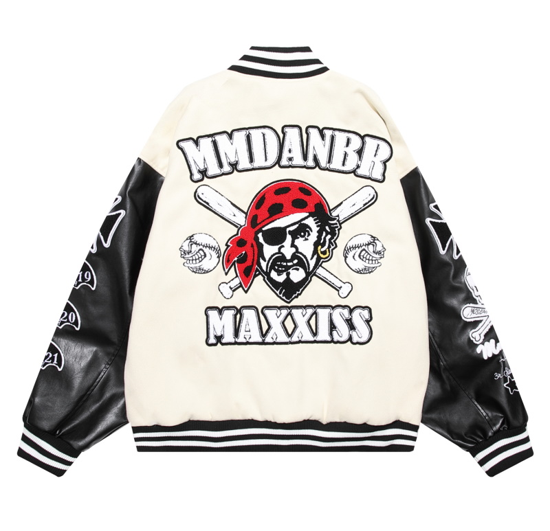pirate x baseball embroidery stadium jacket baseball uniform 